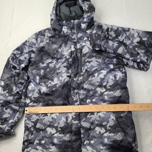 Columbia Men's Black Gray Camouflage Omni-Heat Padded Puffer Jacket Size L - Picture 4 of 6